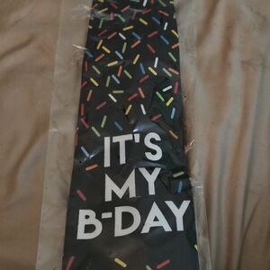Black Birthday Tie with Colorful Sprinkles
